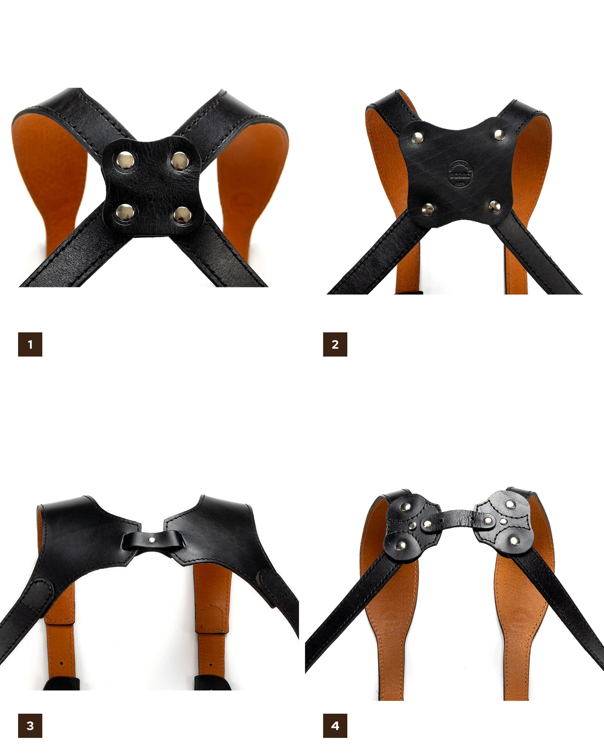 Leather Holster Shoulder Bag with 2 Hidden Pockets