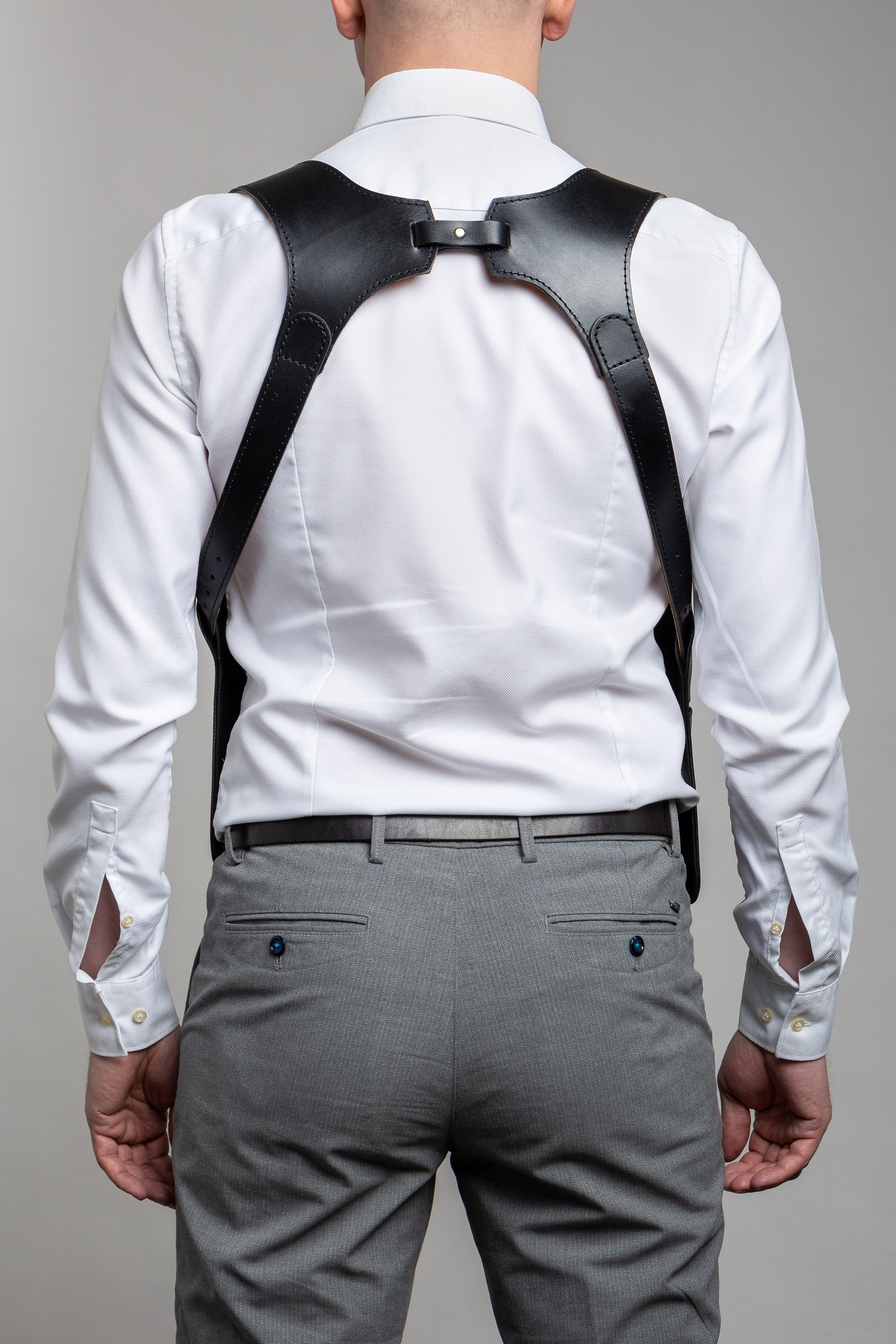 Leather Holster Shoulder Bag with 10 Pockets