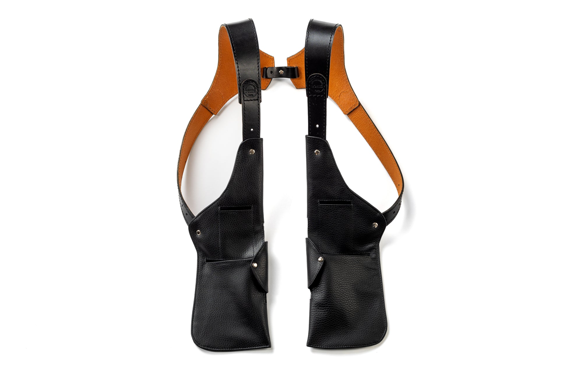 Leather Holster Shoulder Bag with 10 Pockets