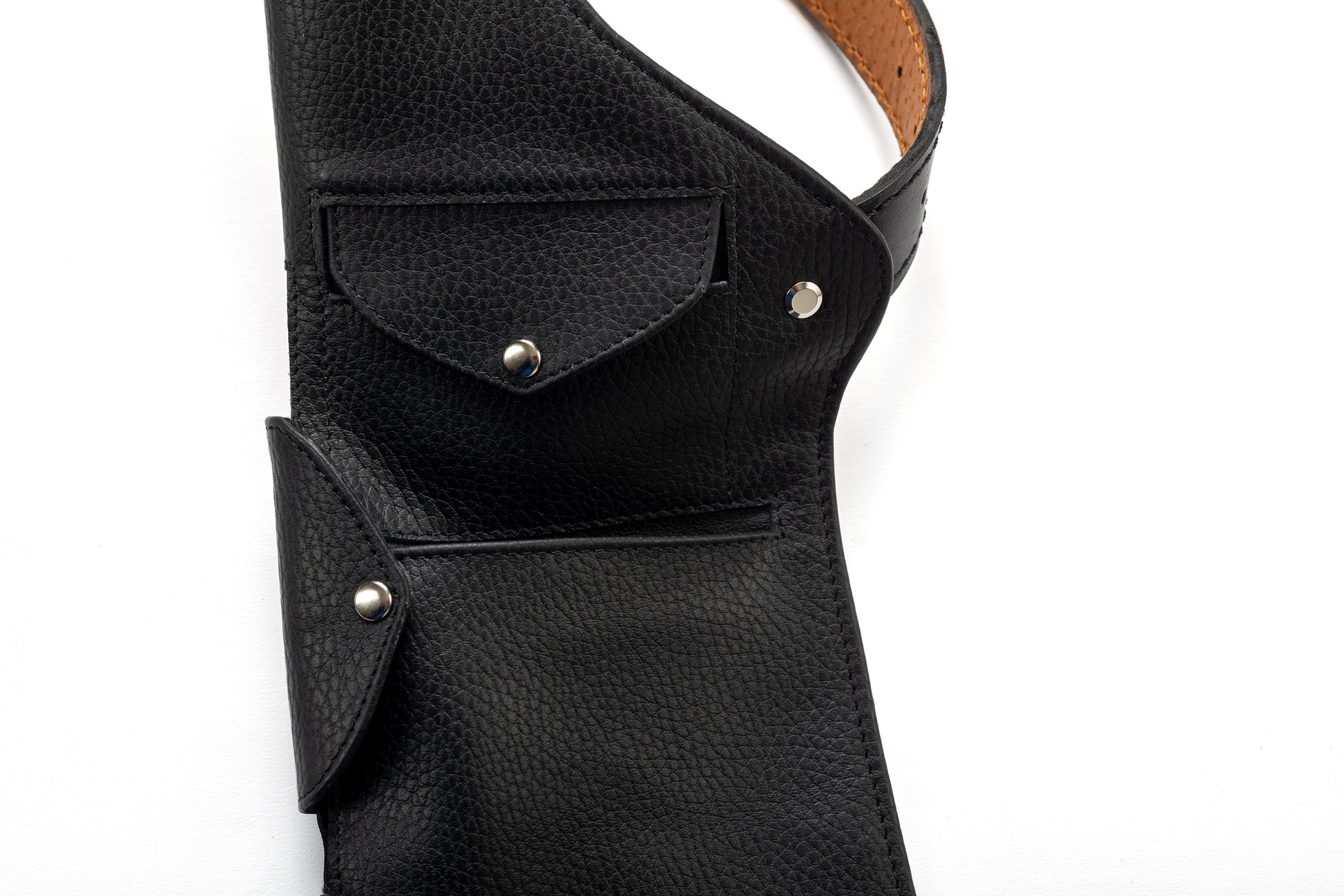 Leather Holster Shoulder Bag with 10 Pockets