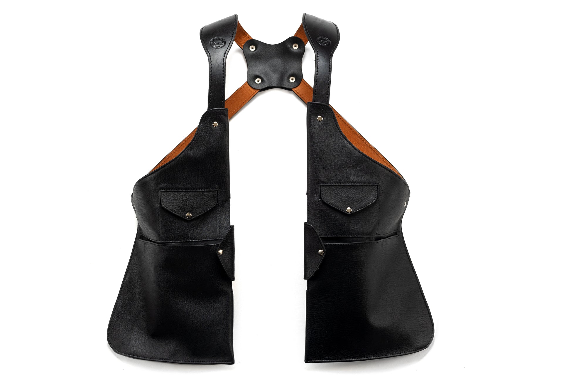 Leather Holster Shoulder Bag with 10 Pockets (4 Fit iPad Size)