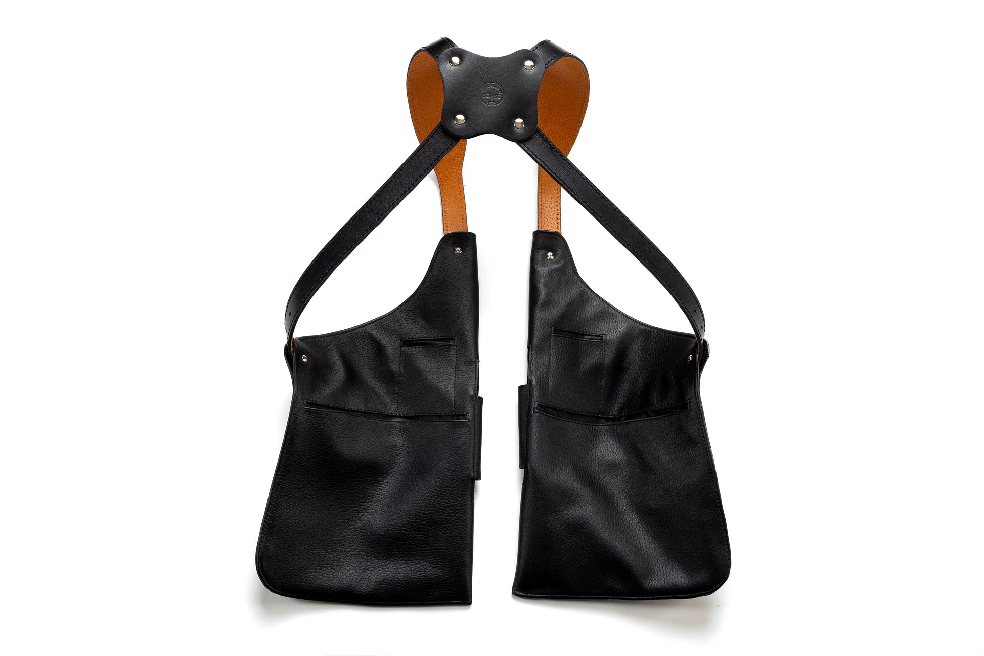 Leather Holster Shoulder Bag with 10 Pockets (4 Fit iPad Size)