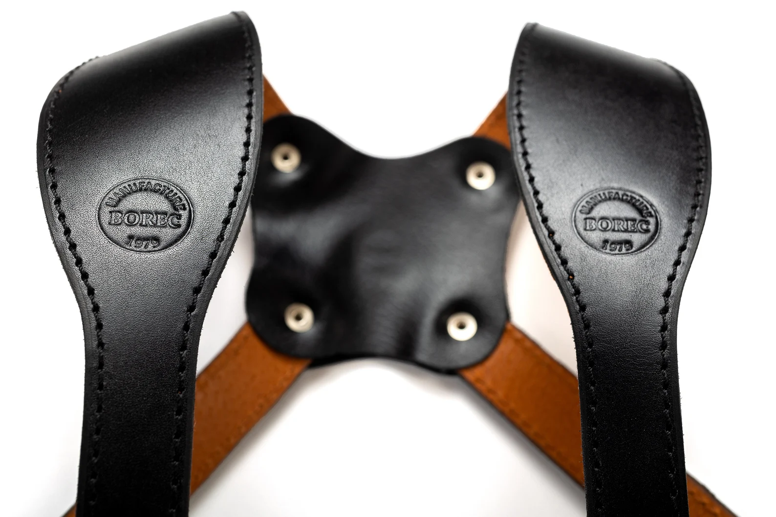 Leather Shoulder Holster Bag with 10 Pockets (2 Closed)