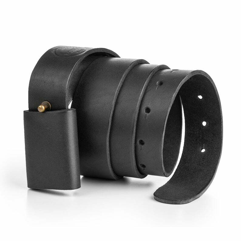 No-Buckle Leather Belt