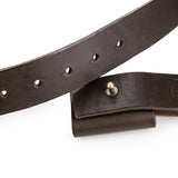 Leather X Hidden Lock Belt (Dark Brown/Black)