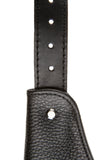Leather Holster Shoulder Bag Closed Top Pockets Classic Black
